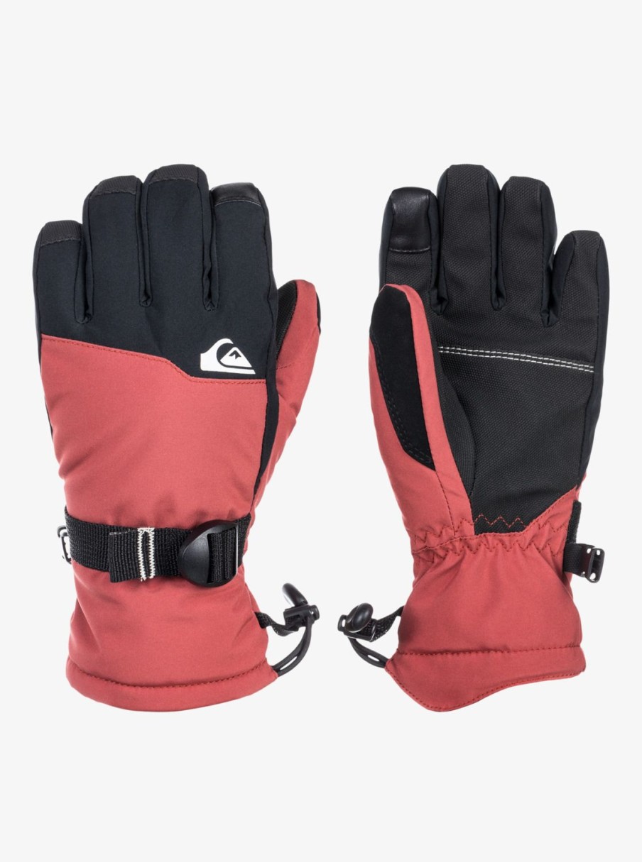 Garcon Quiksilver Accessoires | Mission - Moufles De Snow/Ski Pour Garcon 8-16 Marsala