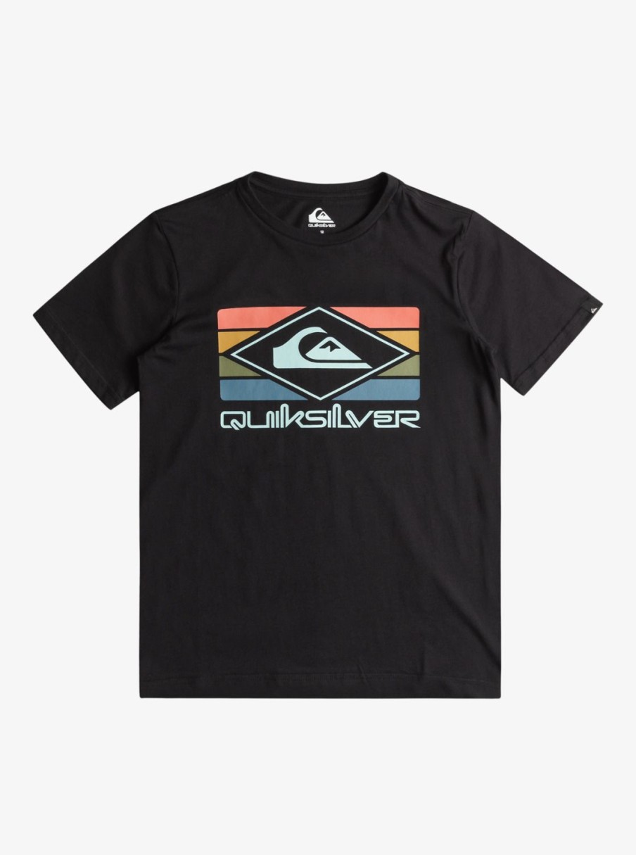 Garcon Quiksilver T-Shirts | Qs Rainbow - T-Shirt Pour Garcon 8-16 Black