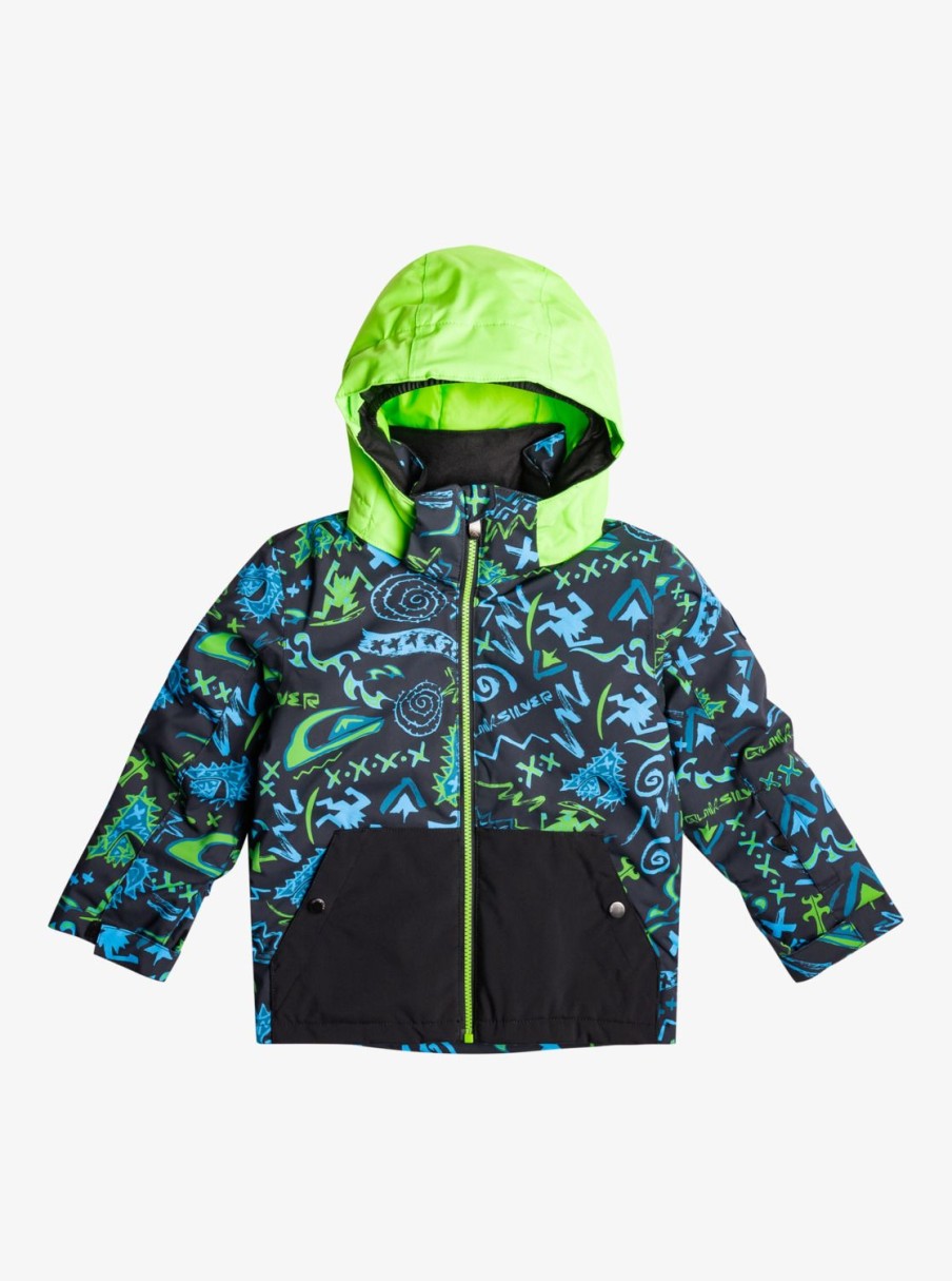 Garcon Quiksilver Accessoires | Little Mission - Veste De Snow Pour Garcon 2-7 Tattoo Heritage True Black