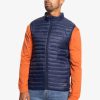 Homme Quiksilver Vestes & Manteaux | Scaly - Veste Sans Manches Legere Pour Homme Navy Blazer