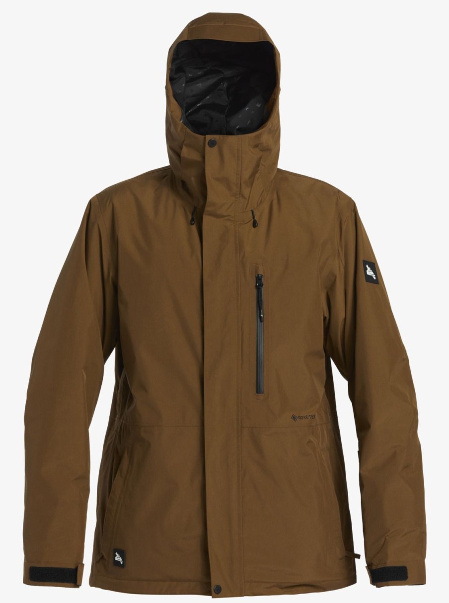 Homme Quiksilver Vestes De Snow | Snyc - Veste De Snow Technique Pour Homme Sepia