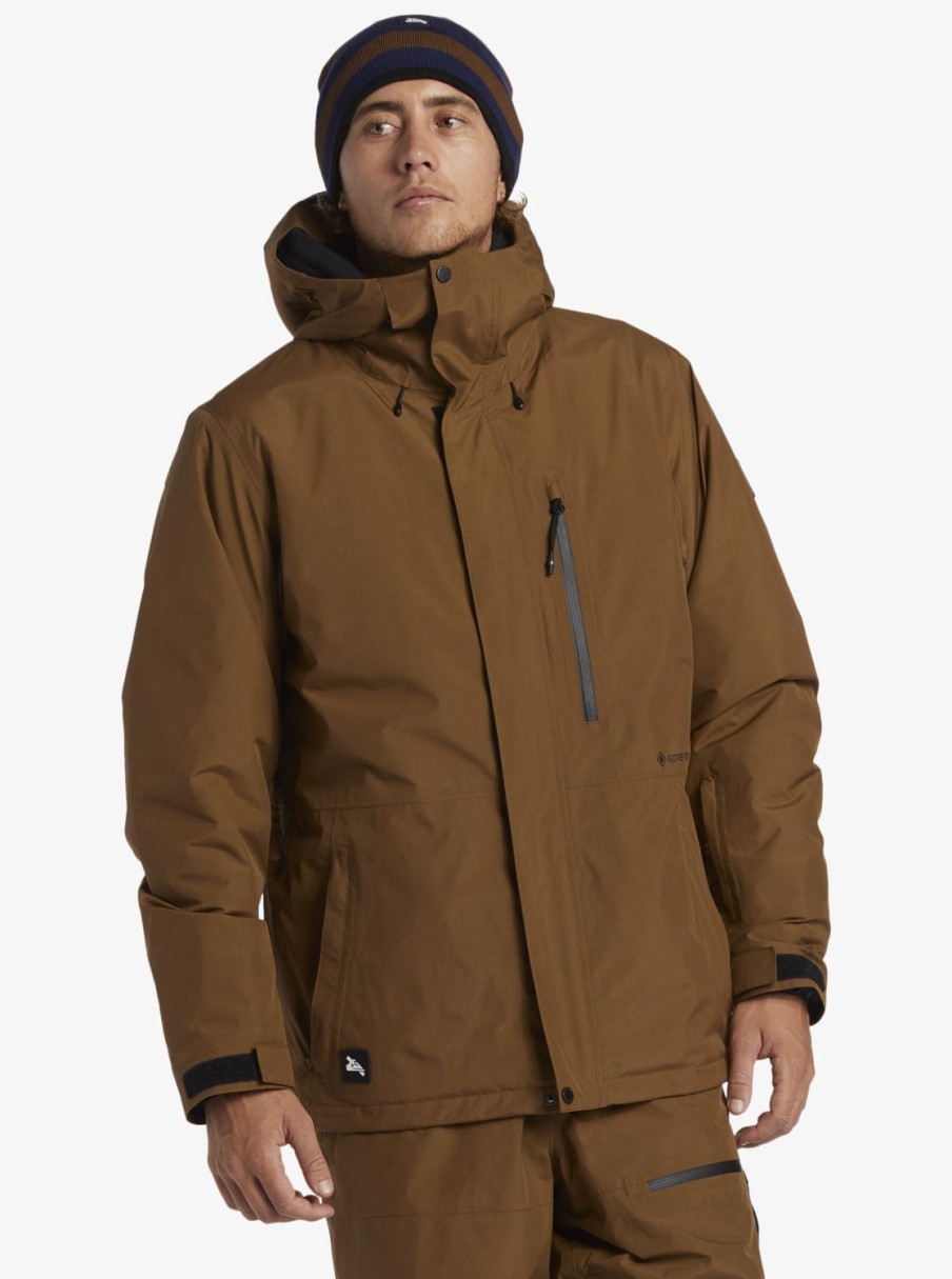 Homme Quiksilver Vestes De Snow | Snyc - Veste De Snow Technique Pour Homme Sepia