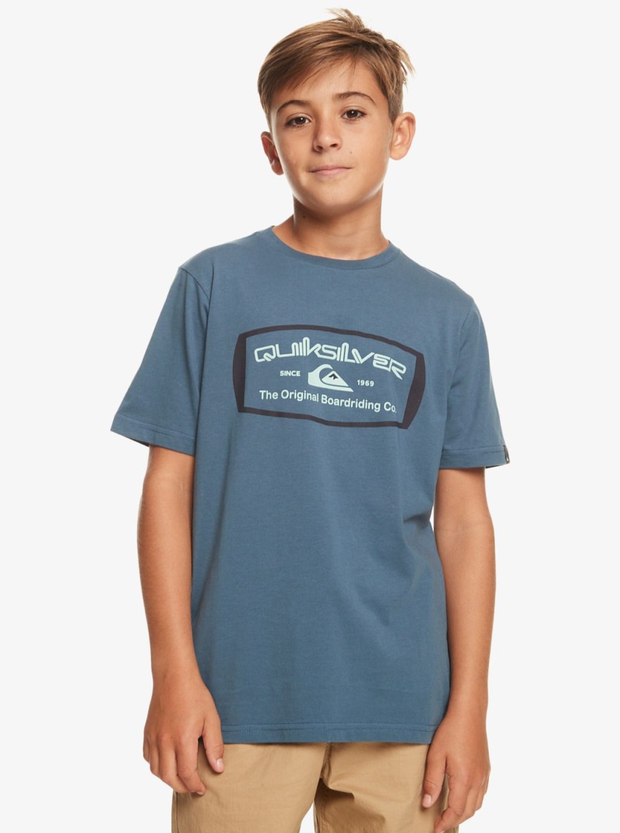 Garcon Quiksilver T-Shirts | Qs Mind Barrel - T-Shirt Pour Garcon 8-16 Bering Sea