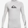 Homme Quiksilver Lycras & Surf-Tees | All Time - Lycra Manches Longues Upf 50 Pour Homme Sleet Heather