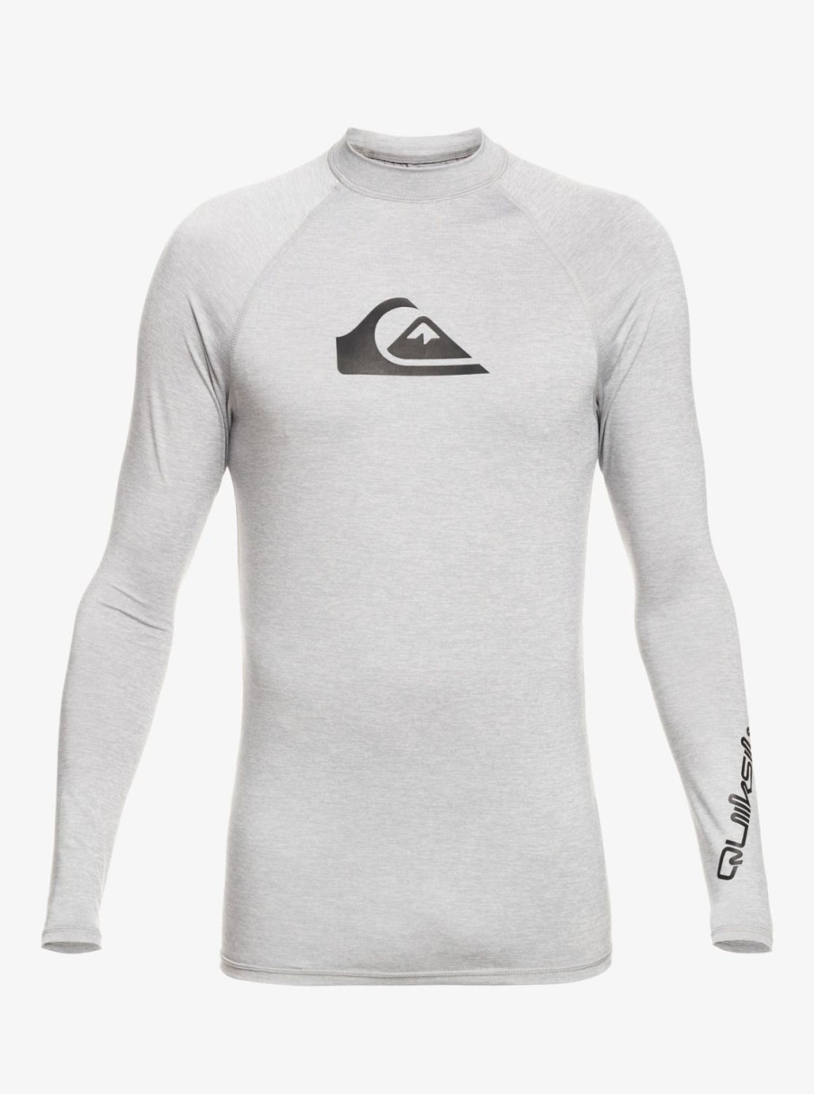 Homme Quiksilver Lycras & Surf-Tees | All Time - Lycra Manches Longues Upf 50 Pour Homme Sleet Heather