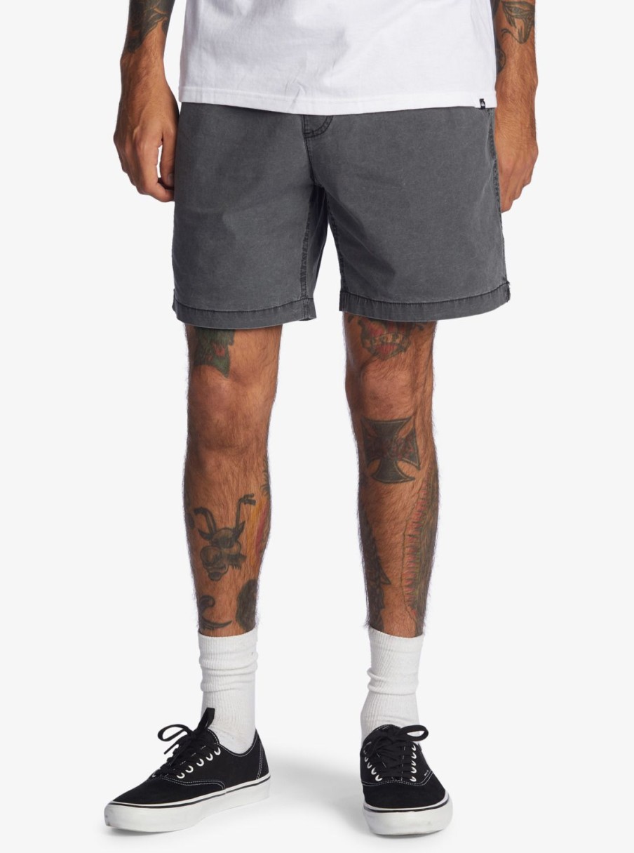 Homme Quiksilver Shorts | Taxer 17" - Short Taille Elastique Pour Homme Black