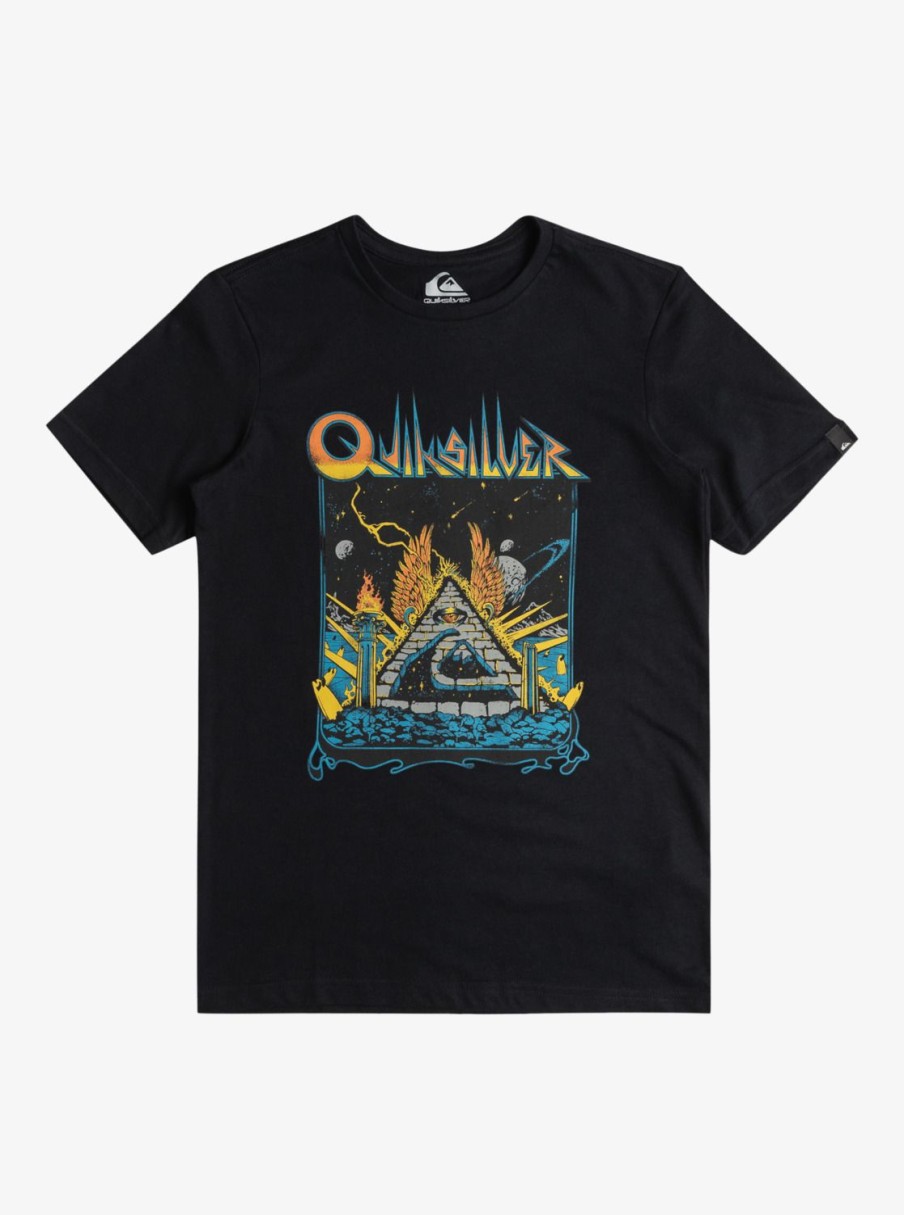 Garcon Quiksilver T-Shirts | Qs Rockin - T-Shirt Pour Garcon 8-16 Black