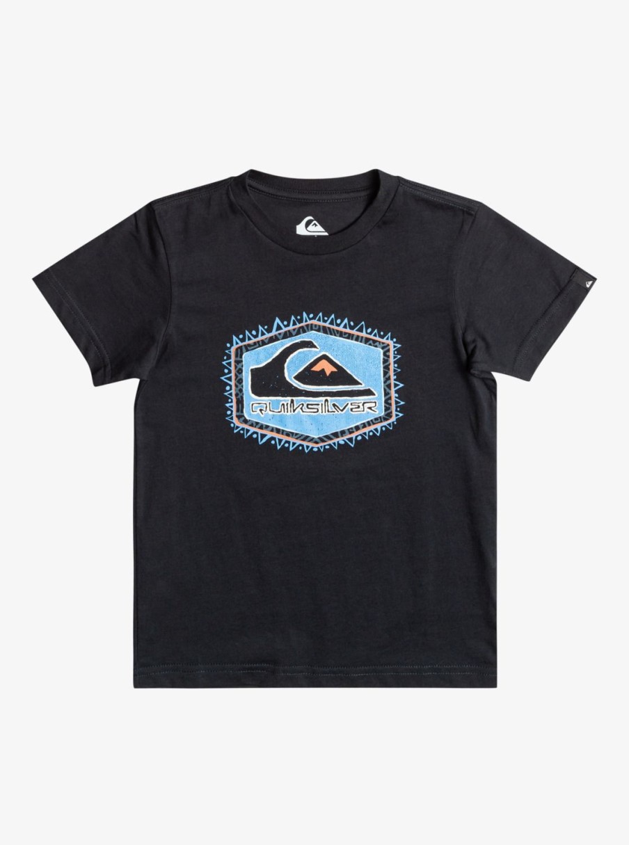 Garcon Quiksilver T-Shirts | Retro Lines - T-Shirt Pour Garcon 8-16 Black