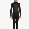 Garcon Quiksilver Combinaisons De Surf | 3/2Mm Prologue - Back Zip Wetsuit For Boys Black