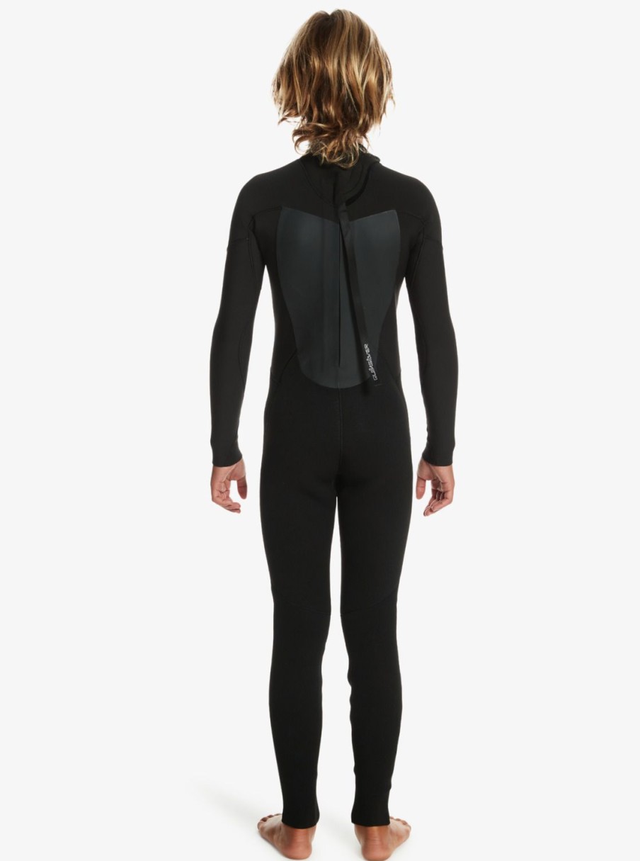 Garcon Quiksilver Combinaisons De Surf | 3/2Mm Prologue - Back Zip Wetsuit For Boys Black