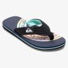 Garcon Quiksilver Tongs | Molokai Layback - Sandales Pour Garcon Blue/Blue/Orange