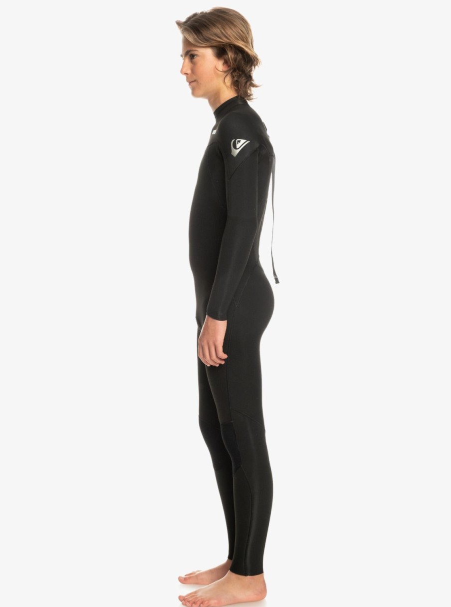 Garcon Quiksilver Combinaisons De Surf | 3/2Mm Everyday Sessions - Combinaison De Surf Back Zip Pour Garcon 8-16 Ans Black