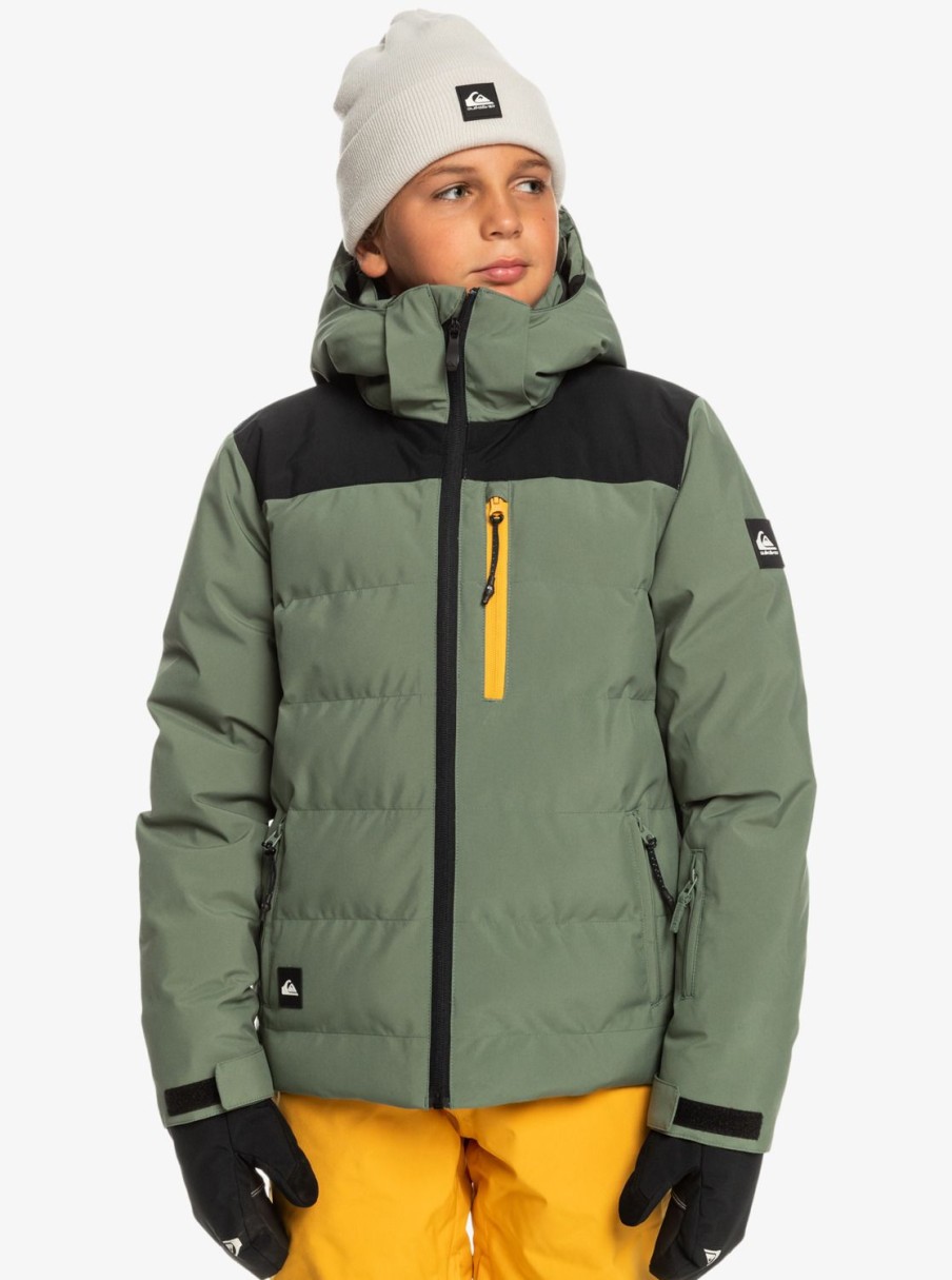 Garcon Quiksilver Accessoires | The Edge - Veste De Snow Technique Pour Garcon Laurel Wreath