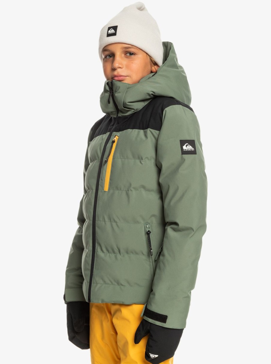 Garcon Quiksilver Accessoires | The Edge - Veste De Snow Technique Pour Garcon Laurel Wreath