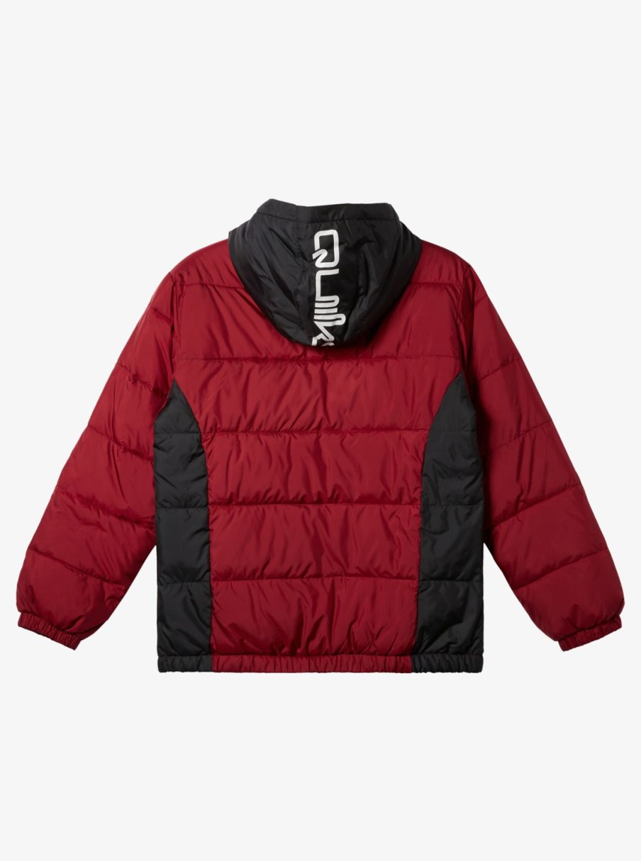 Garcon Quiksilver Vestes & Manteaux | Mirage Mix - Doudoune Pour Garcon 8-16 Tibetan Red