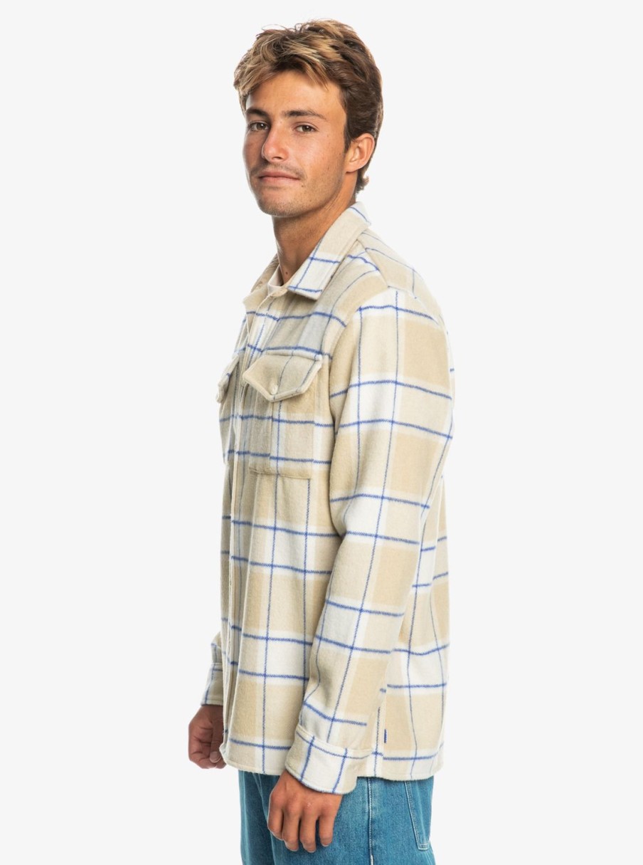 Homme Quiksilver Chemises | Fierce Volcano - Chemise Manches Longues Pour Homme Fierce Volcano Pale Khaki