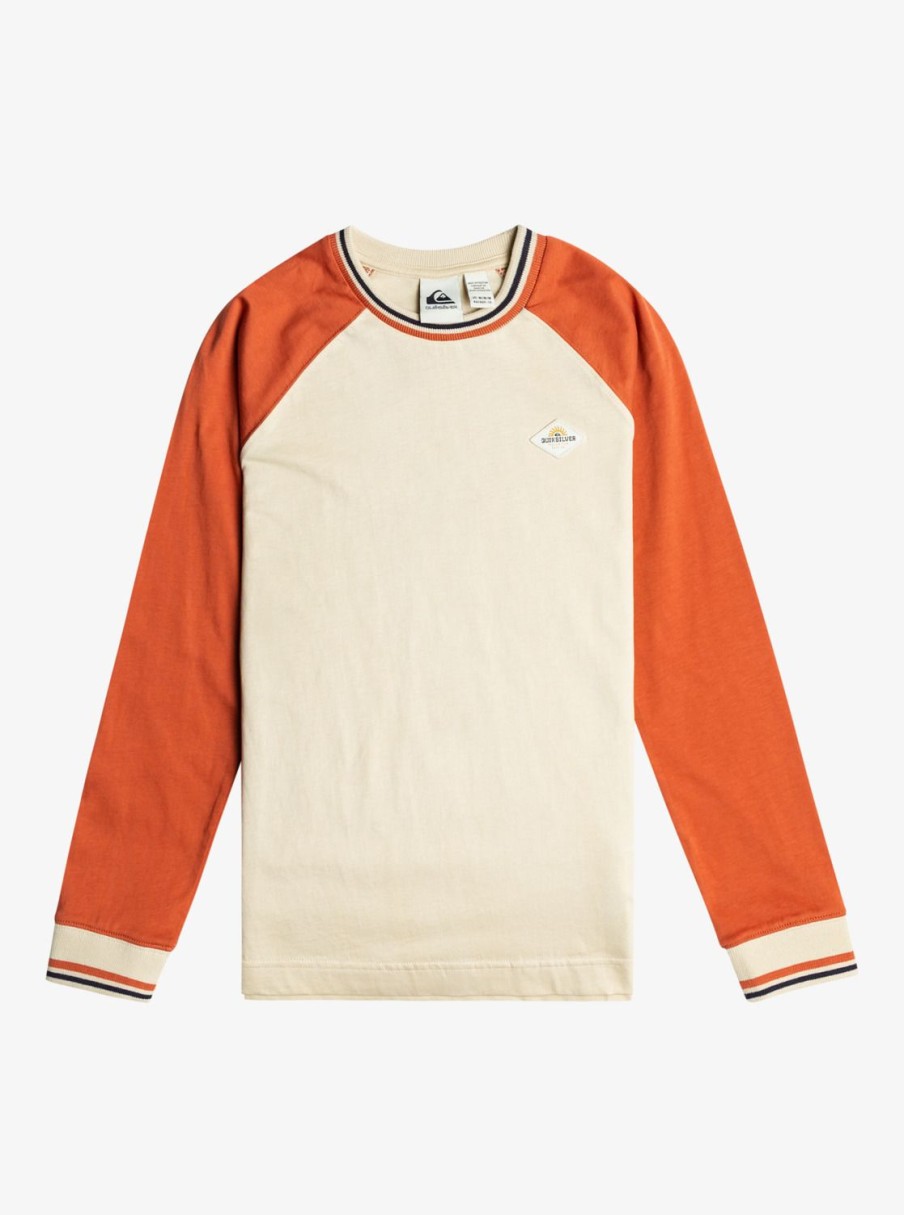 Garcon Quiksilver T-Shirts | Return To School - T-Shirt Manches Longues Pour Garcon 8-16 Baked Clay