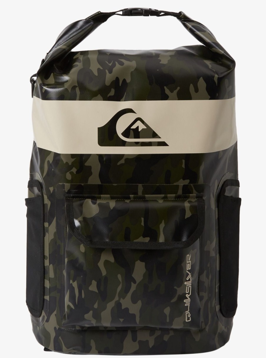 Homme Quiksilver Housses & Sacs De Surf | Sea Stash 20L - Sac A Dos De Surf Taille Moyenne Pour Homme Black Camoflage