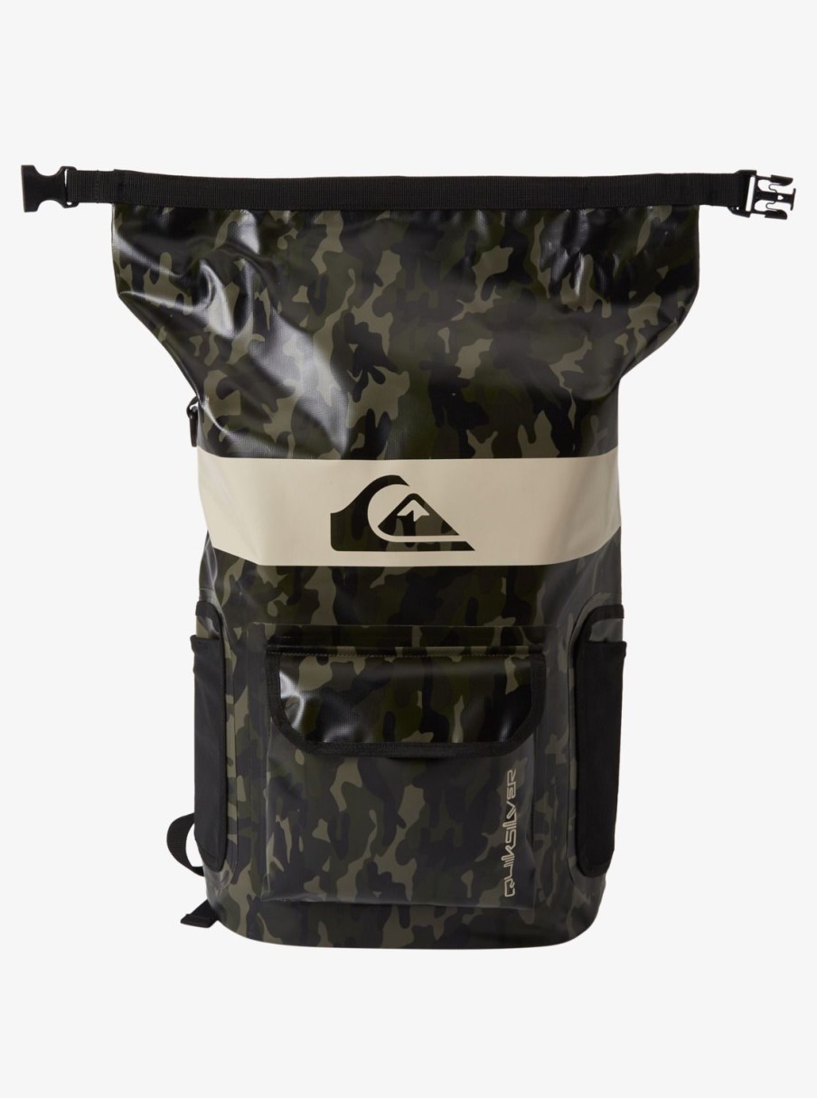 Homme Quiksilver Housses & Sacs De Surf | Sea Stash 20L - Sac A Dos De Surf Taille Moyenne Pour Homme Black Camoflage