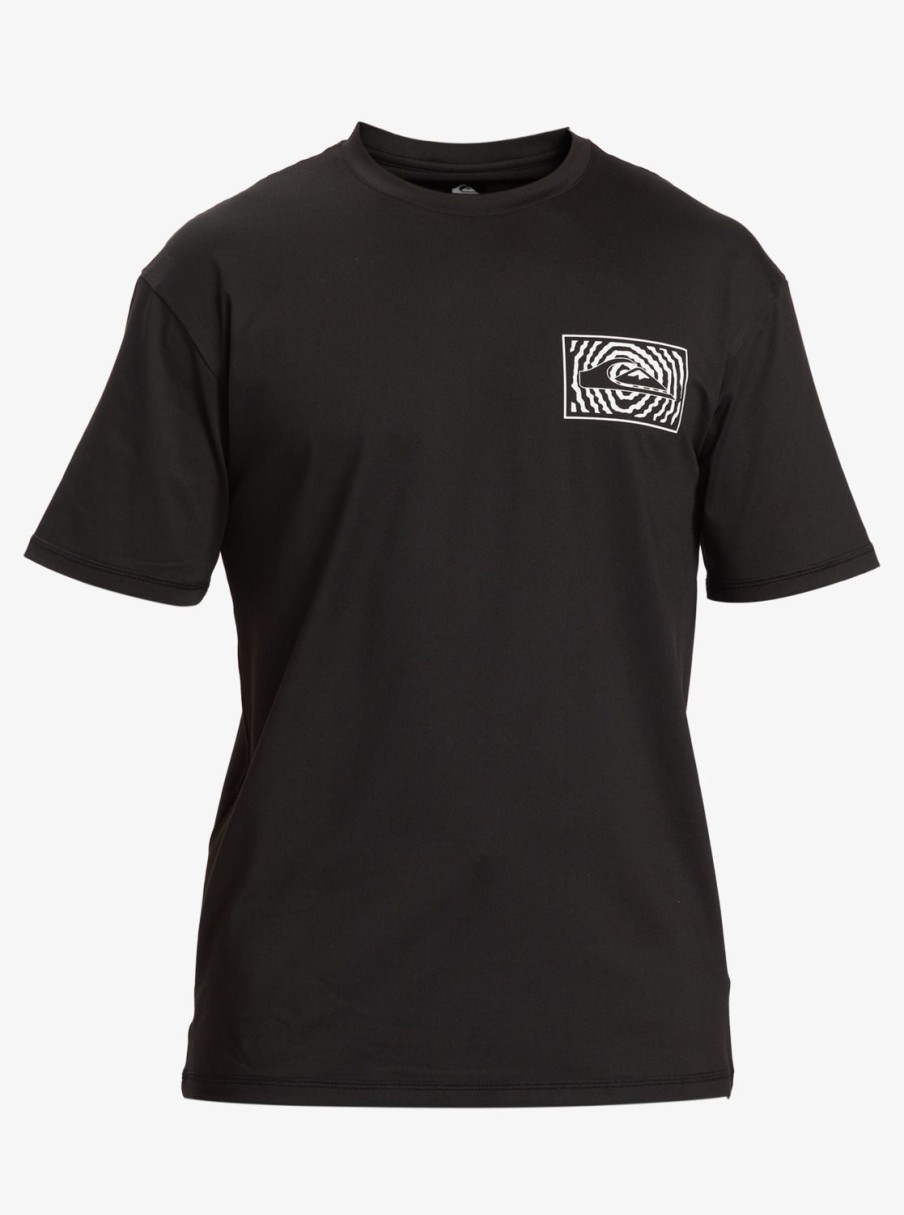 Homme Quiksilver Lycras & Surf-Tees | Mix Session - T-Shirt De Surf A Manches Courtes Pour Homme Black