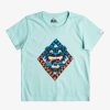 Garcon Quiksilver T-Shirts | Dirty Paws - T-Shirt Pour Garcon 8-16 Pastel Turquoise