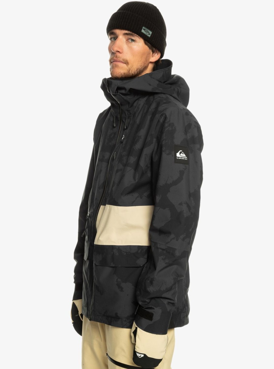 Homme Quiksilver Vestes De Snow | Sammy Carlson Stretch Quest - Veste De Snow Technique Pour Homme Tie Dye True Black