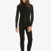 Garcon Quiksilver Combinaisons De Surf | 3/2Mm Everyday Sessions - Combinaison De Surf Zip Poitrine Pour Garcon Black/Dark Navy