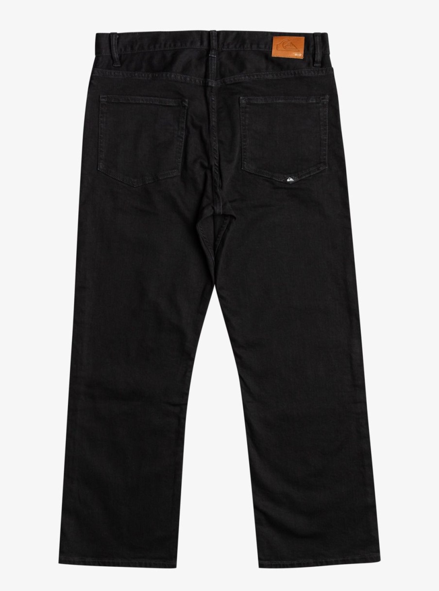 Homme Quiksilver Pantalons | Aqua Cult Ankle Jean Pour Homme Washed Black