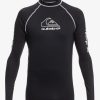 Homme Quiksilver Lycras & Surf-Tees | On Tour - Lycra Manches Longues Upf 50 Pour Homme Black