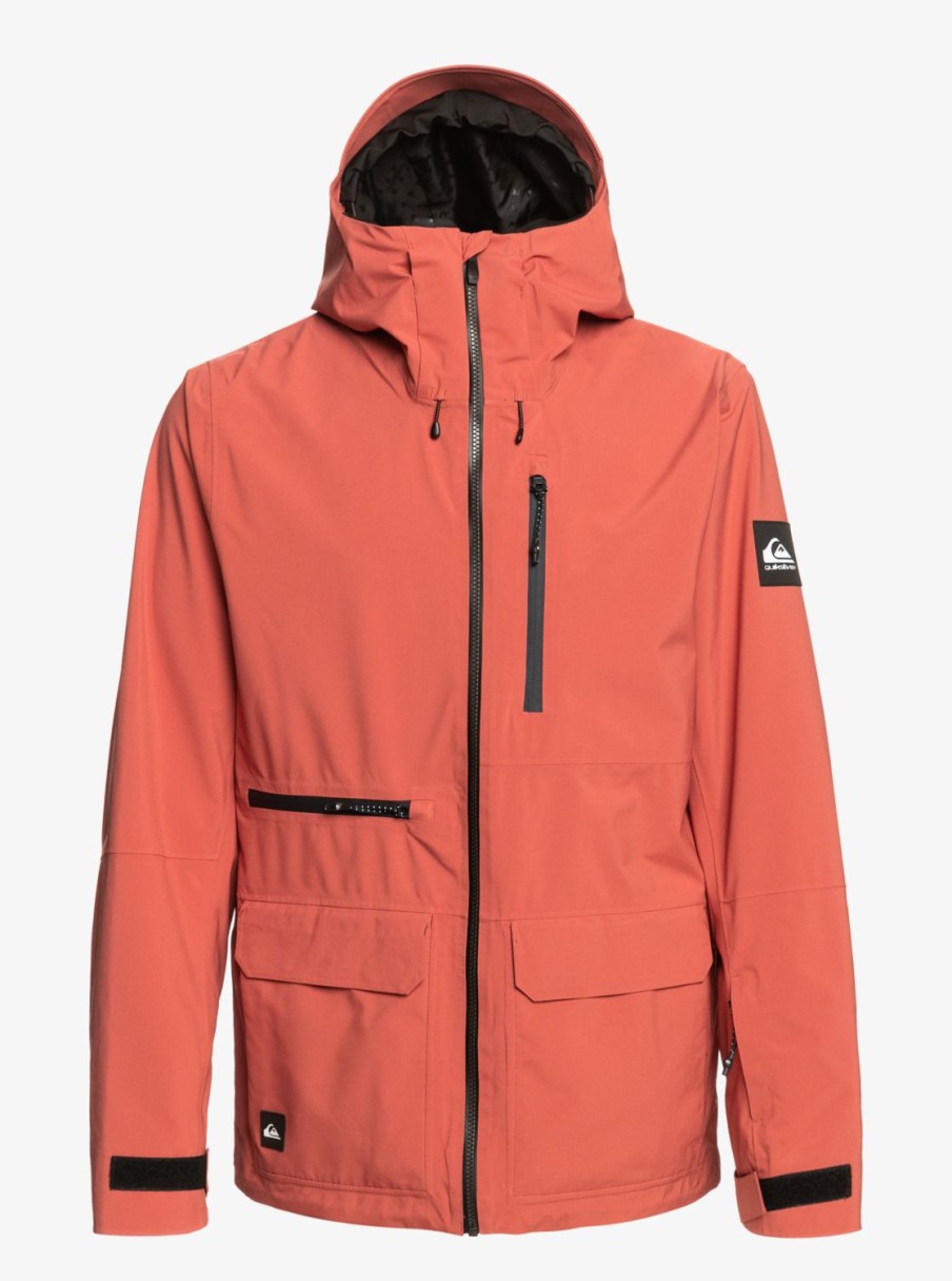 Homme Quiksilver Vestes De Snow | Sammy Carlson Stretch Quest - Veste De Snow Technique Pour Homme Marsala