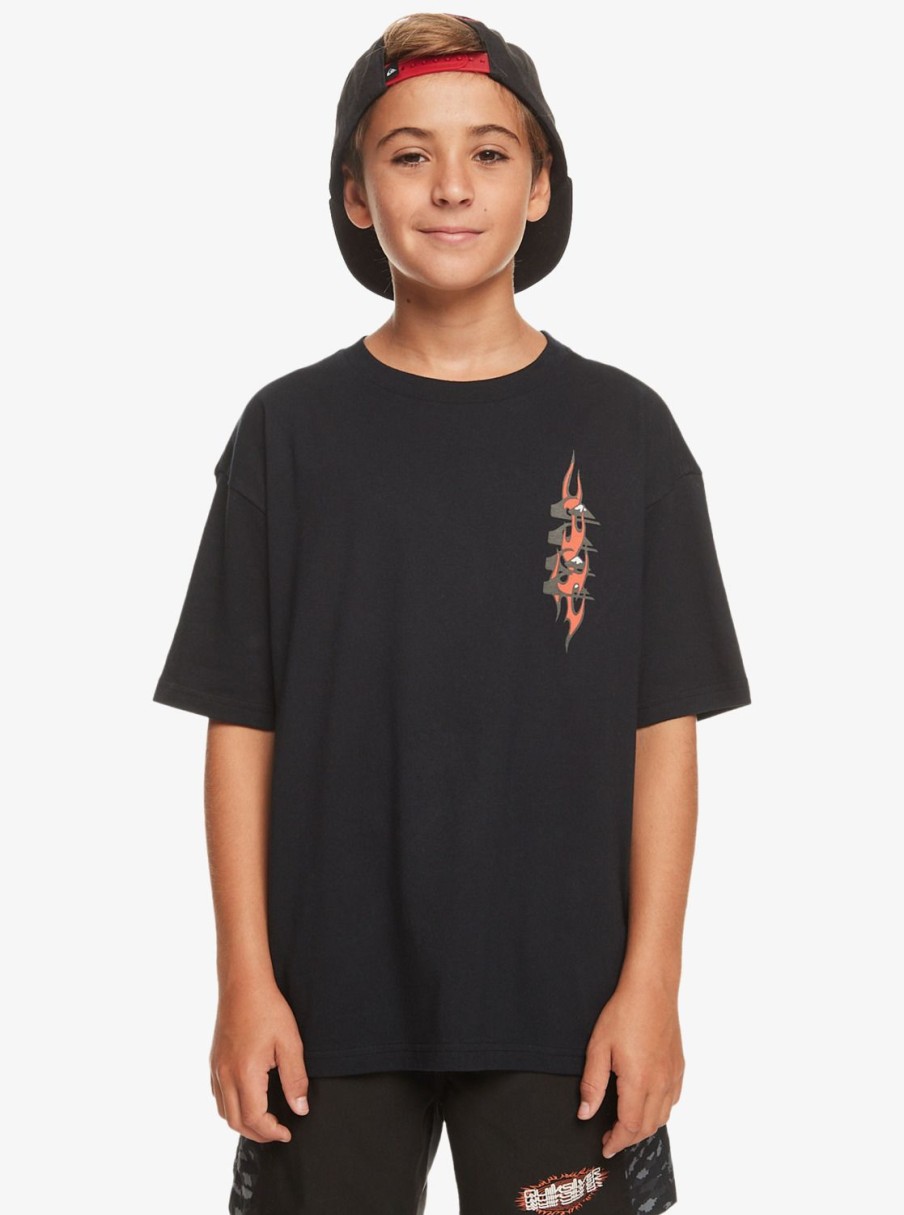 Garcon Quiksilver T-Shirts | Radical Times - T-Shirt Pour Garcon 10-16 Black