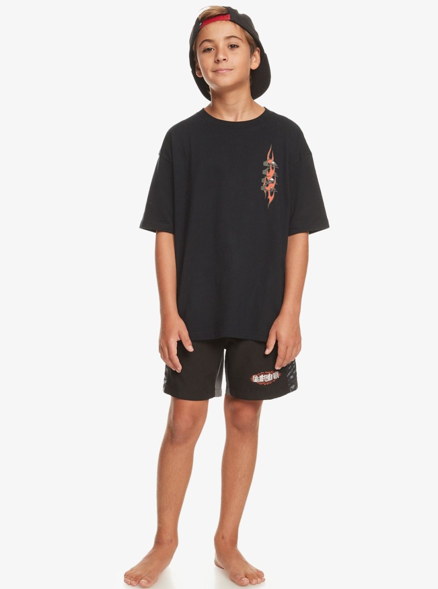 Garcon Quiksilver T-Shirts | Radical Times - T-Shirt Pour Garcon 10-16 Black