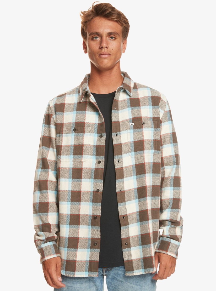 Homme Quiksilver Chemises | Balvraid - Chemise Manches Longues Pour Homme Major Brown Balvraid