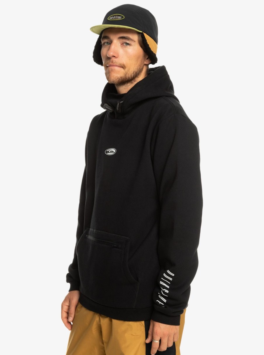 Homme Quiksilver Sweats & Pulls | Big Logo - Sweat A Capuche Technique Pour Homme True Black