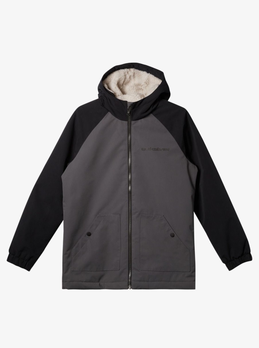 Garcon Quiksilver Vestes & Manteaux | Isaac - Parka Pour Garcon 8-16 Black