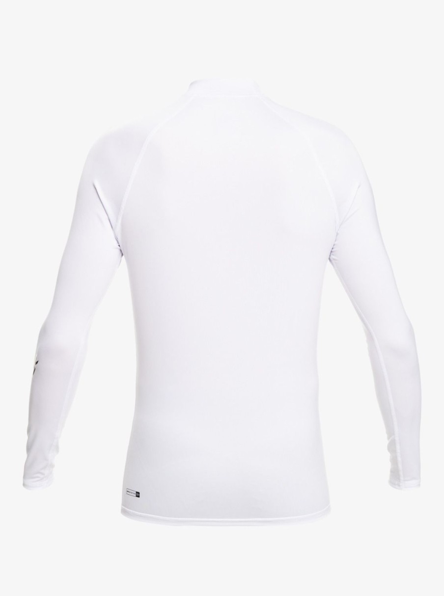 Homme Quiksilver Lycras & Surf-Tees | All Time - Lycra Manches Longues Upf 50 Pour Homme White