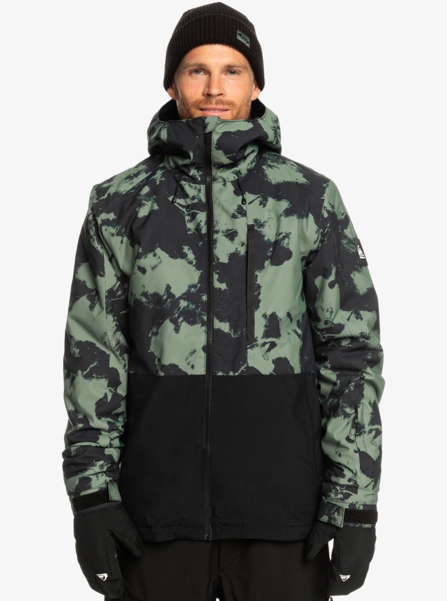 Homme Quiksilver Vestes De Snow | Mission - Veste De Snow Technique Pour Homme Tye Dye Laurel Wreath