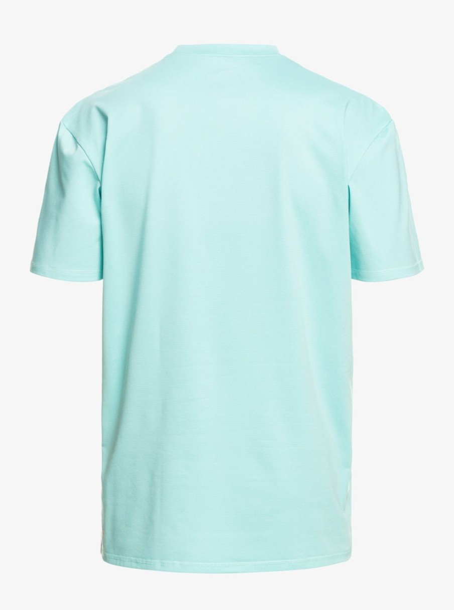 Homme Quiksilver Lycras & Surf-Tees | Heritage Heather - Surf Tee Manches Courtes Upf 50 Pour Homme Angel Blue Heather