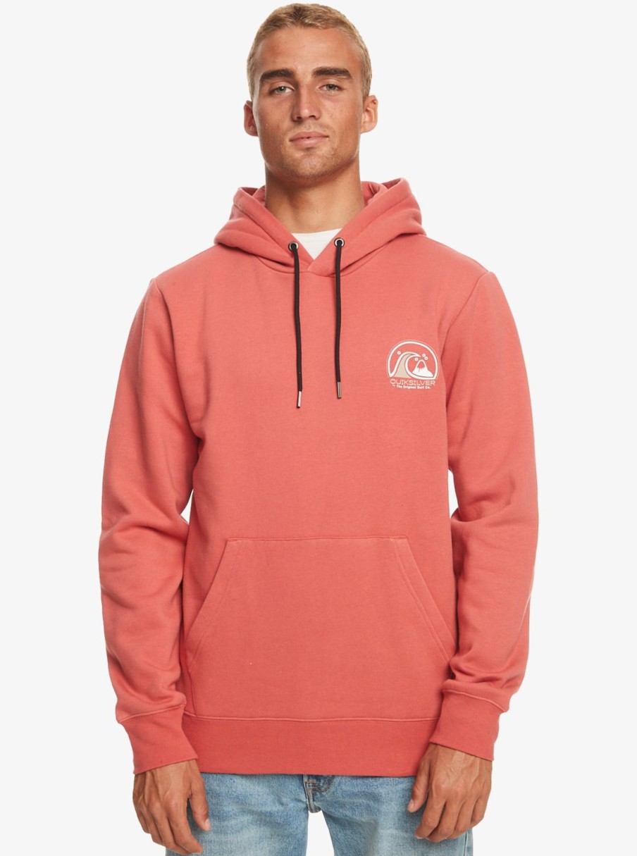 Homme Quiksilver Sweats & Pulls | Clean Circle - Sweat A Capuche Pour Homme Mineral Red