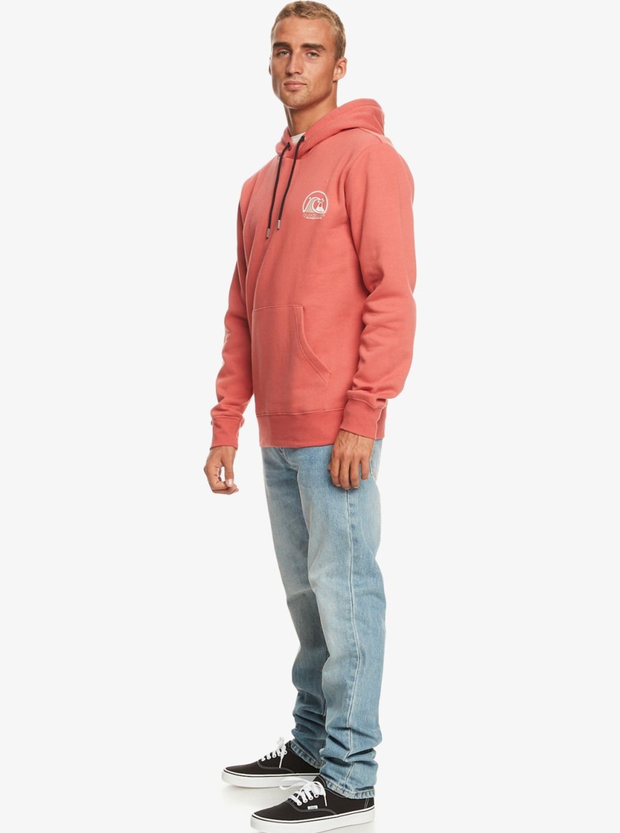 Homme Quiksilver Sweats & Pulls | Clean Circle - Sweat A Capuche Pour Homme Mineral Red