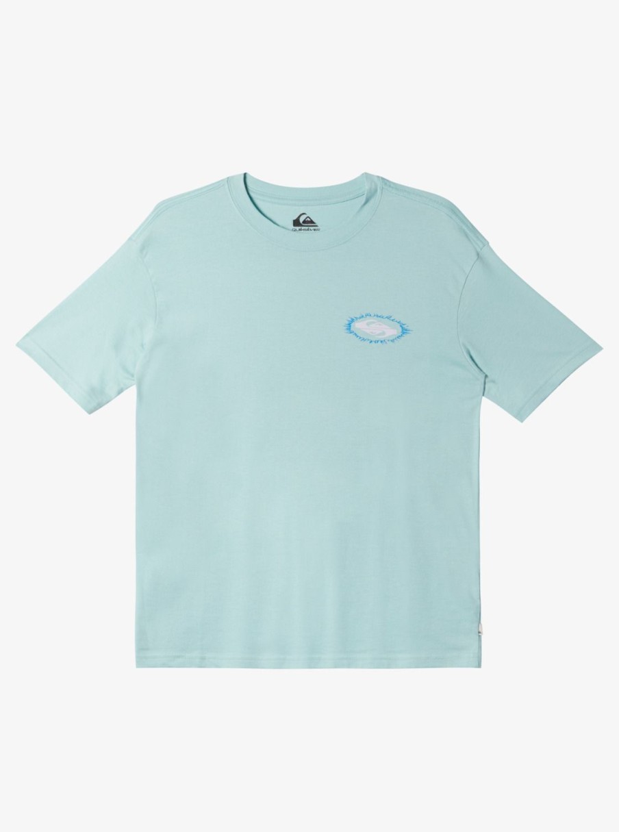 Garcon Quiksilver T-Shirts | Visions - T-Shirt Pour Garcon 10-16 Pastel Turquoise