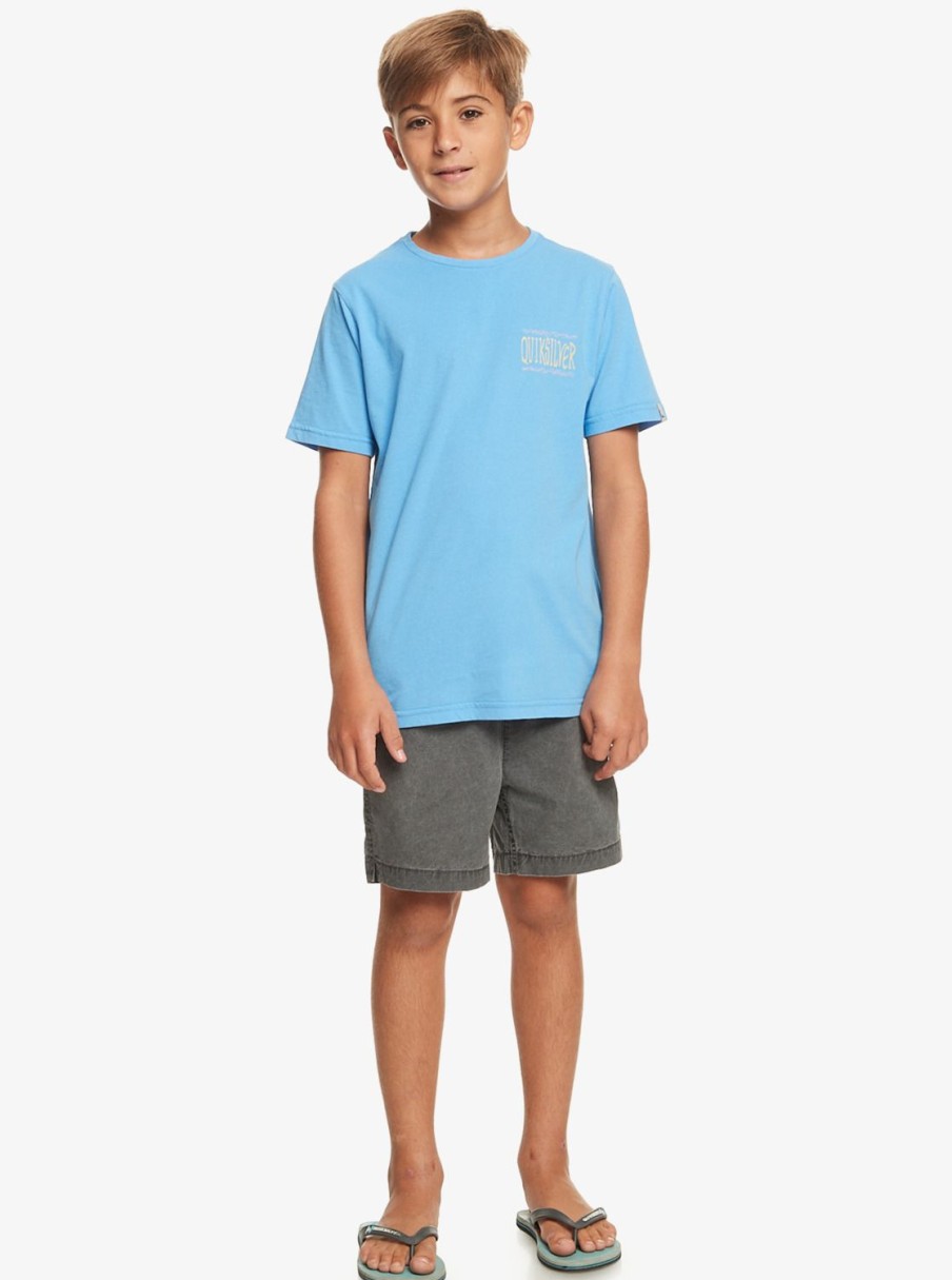 Garcon Quiksilver T-Shirts | Taking Roots - T-Shirt Pour Garcon 8-16 Azure Blue