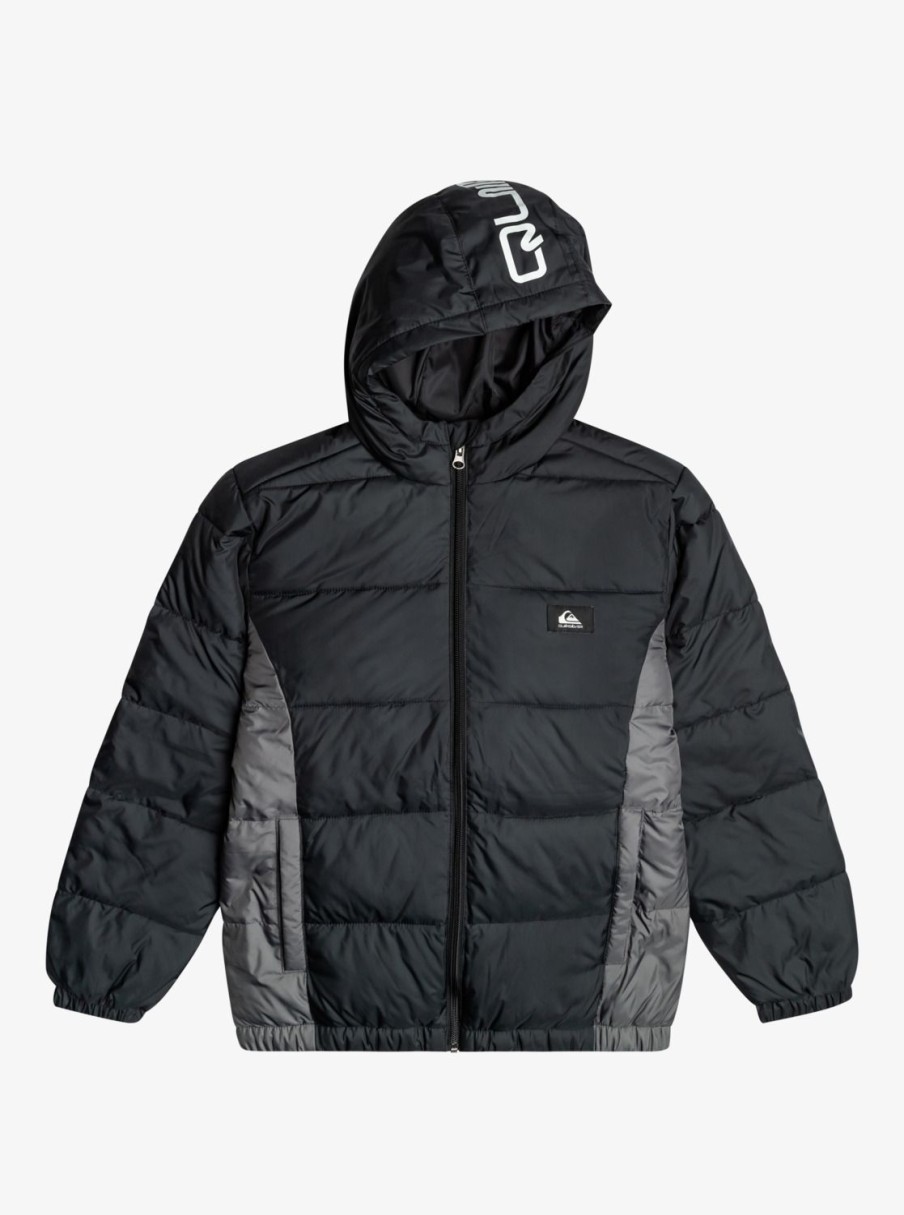 Garcon Quiksilver Vestes & Manteaux | Mirage Mix - Doudoune Pour Garcon 8-16 Black