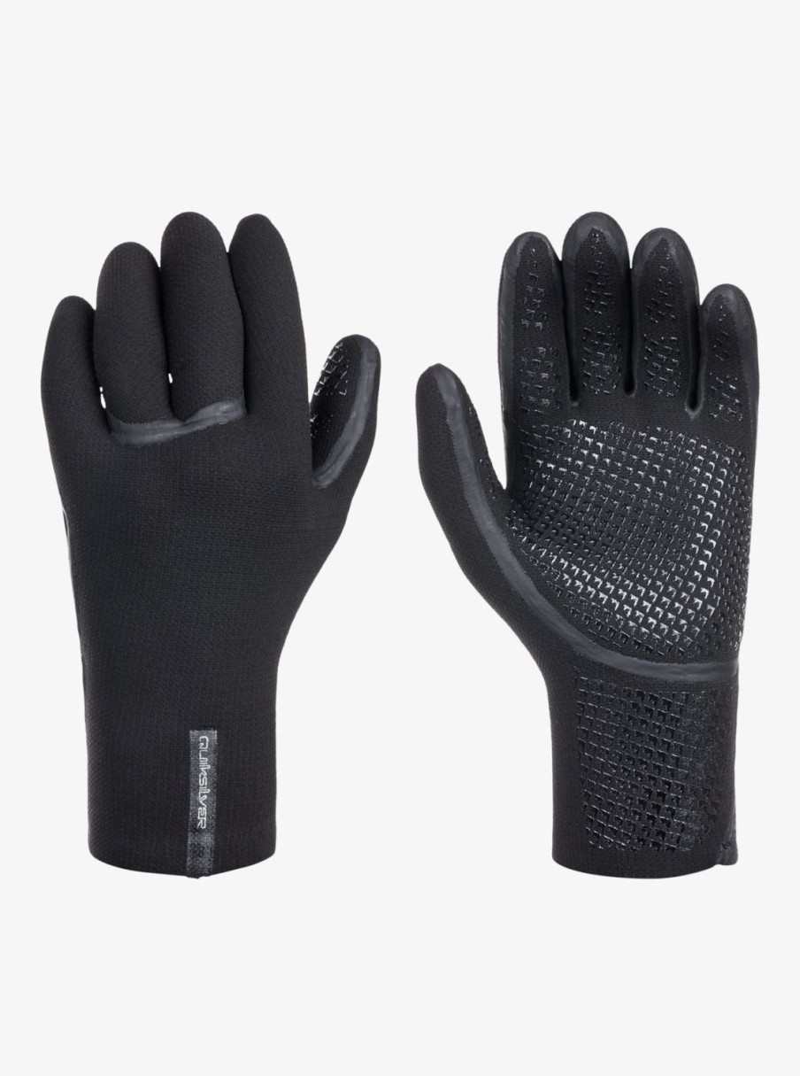 Homme Quiksilver Combinaisons De Surf | 1.5Mm Marathon Sessions - Gants De Surf Neoprene Pour Homme Black