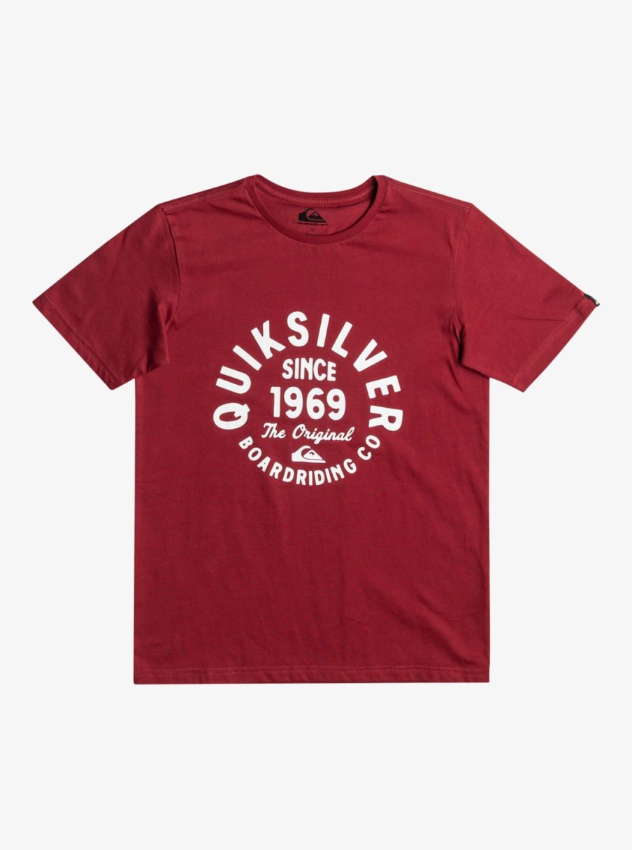 Garcon Quiksilver T-Shirts | Circled Script - T-Shirt Pour Garcon 8-16 Tibetan Red