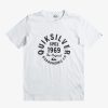 Garcon Quiksilver T-Shirts | Circled Script - T-Shirt Pour Garcon 8-16 White