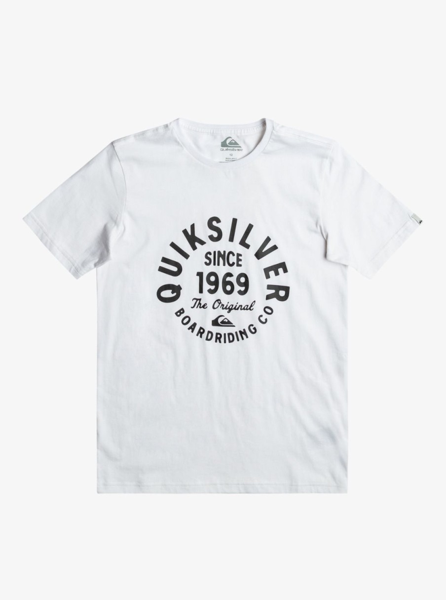 Garcon Quiksilver T-Shirts | Circled Script - T-Shirt Pour Garcon 8-16 White