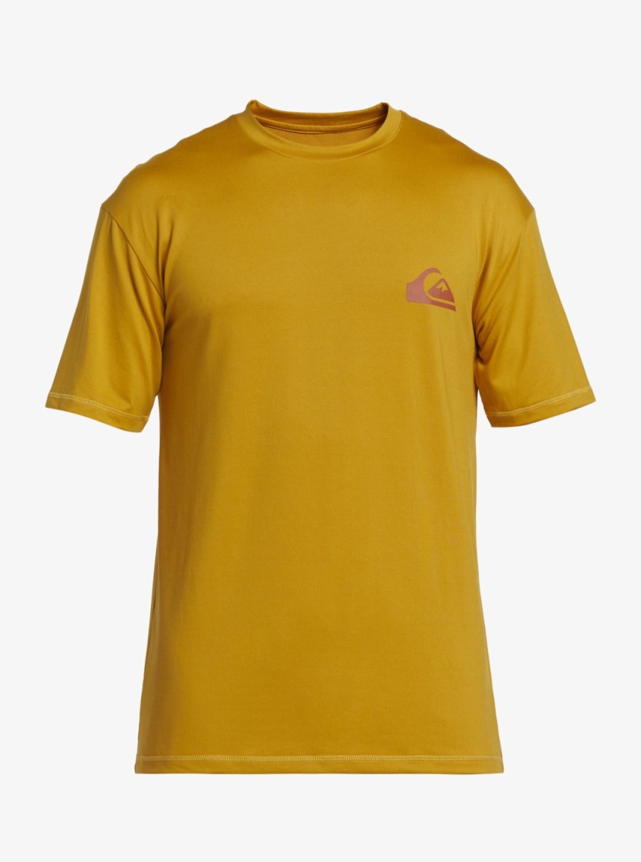 Homme Quiksilver Lycras & Surf-Tees | Mix Session - T-Shirt De Surf A Manches Courtes Pour Homme Wheat