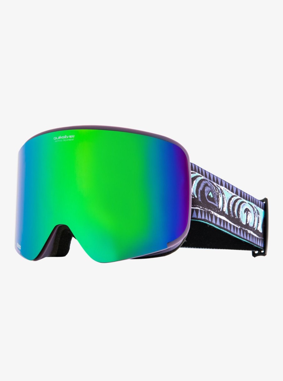 Homme Quiksilver Accessoires | Switchback Austin Sweetin - Masque De Ski/Snowboard Pour Homme High Altitude/Clux Green S3