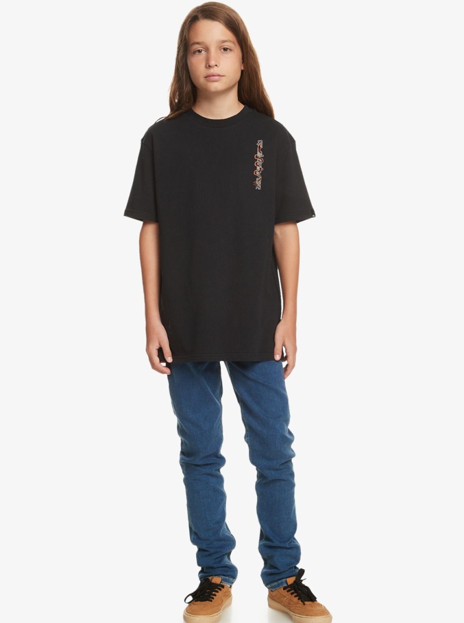 Garcon Quiksilver T-Shirts | Omni Serpent - T-Shirt Pour Garcon 8-16 Black